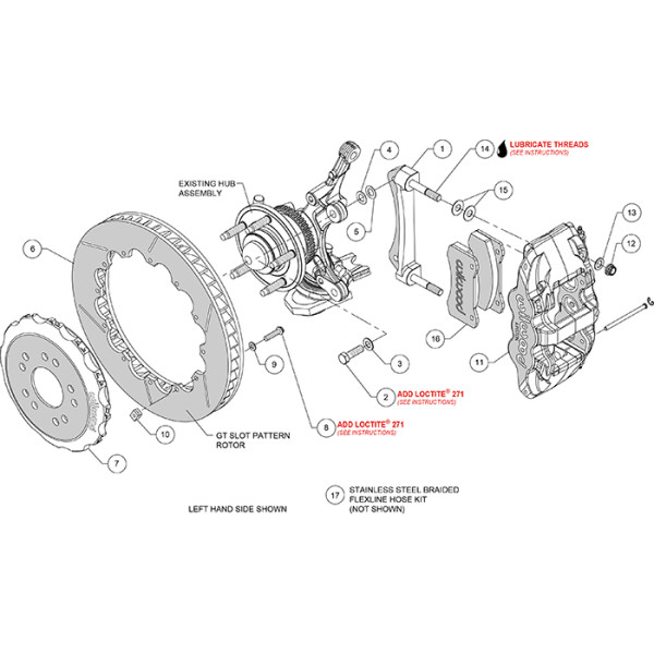 Wilwood Front Big Brake Kit AERO6 Anodized 355x32mm 140-13882