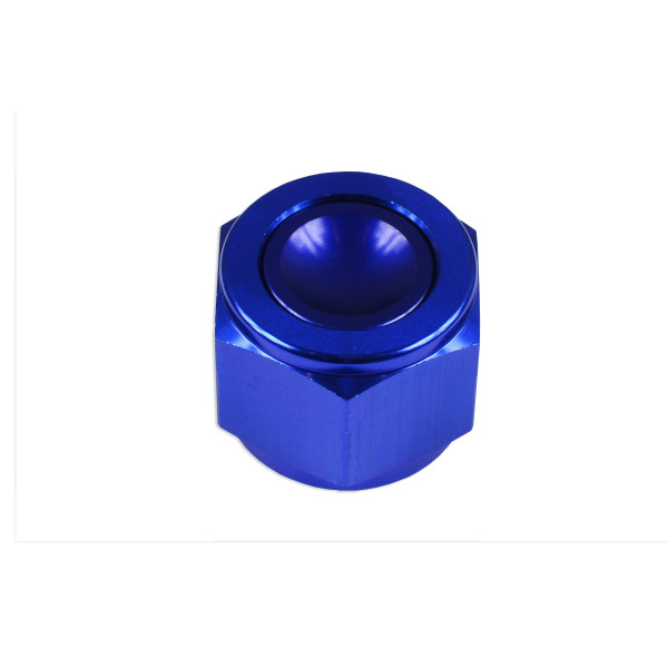 AN-10 JIC Female Flare Hex Port Plug Adapter - Blue