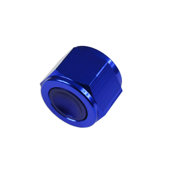 AN-10 JIC Female Flare Hex Port Plug Adapter - Blue