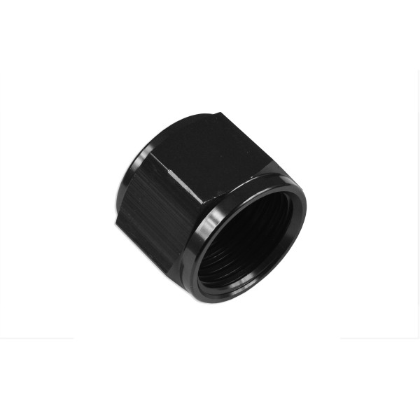 AN12 JIC Female Flare Hex Port Plug Adapter - Black