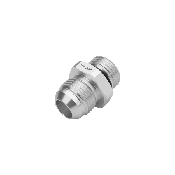 AN-10 JIC Flare to 1/2" Straight Hose Adapter - Silver