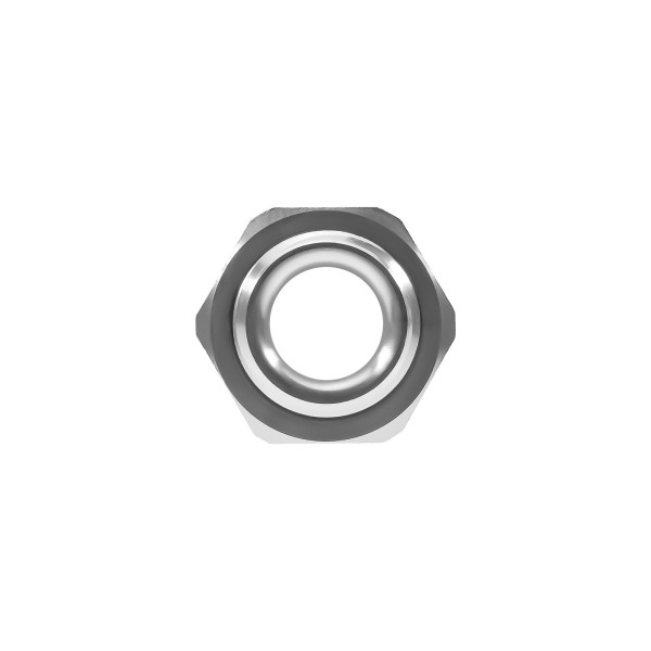 AN-10 JIC Flare to 1/2" Straight Hose Adapter - Silver