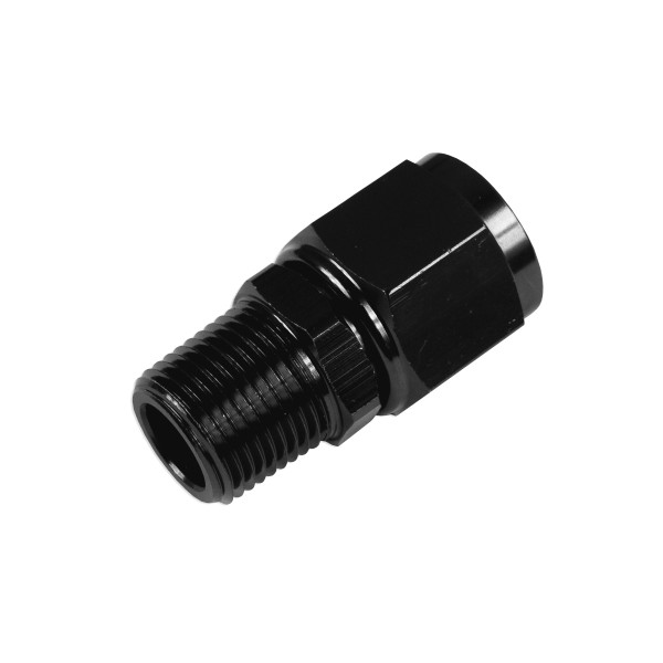AN-10 JIC Flare to 1/4 NPT Hose Fitting Adapter Black