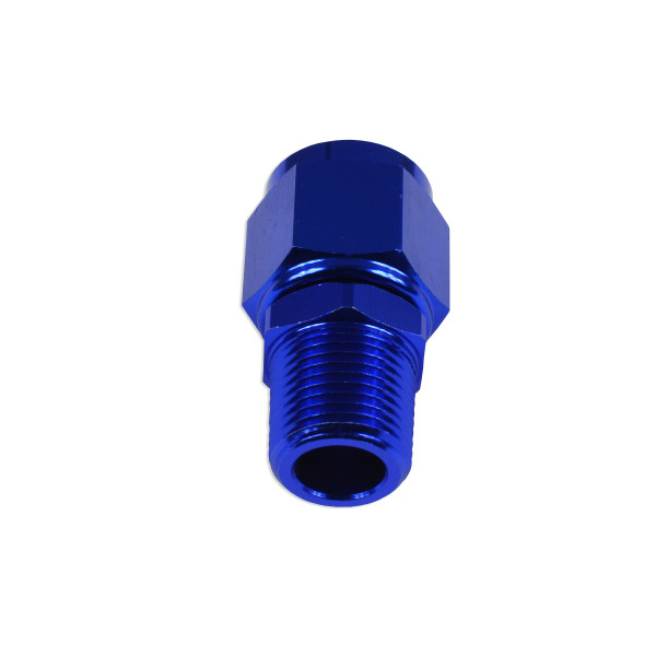 AN-10 JIC Flare to 1/4" NPT Hose Fitting Adapter - Blue