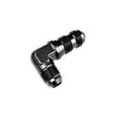 AN10 JIC Bulkhead 90-Degree Male Fuel Hose Fitting, Black