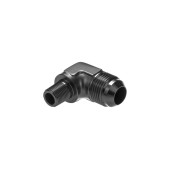 AN12 JIC Flare to 1/2 NPT 90 Degree Male Elbow Oil Fuel Hose Fitting Adapter, Black