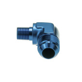AN12 JIC Flare to 1/2 NPT 90 Degree Male Elbow Oil Fuel Hose Fitting Adapter Blue