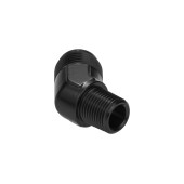 AN12 JIC Flare to 3/4 NPT 45' Straight Hose Fitting Adapter Black