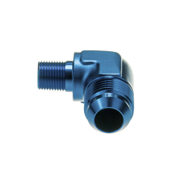 90° Male Elbow JIC Flare to 3/4" NPT Adapter - Blue