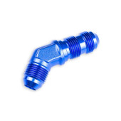 AN12 JIC Bulkhead 45-Degree Male Hose Fitting, Blue