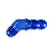 45-Degree Male Bulkhead Adapter AN4 JIC Fuel Hose Fitting Blue