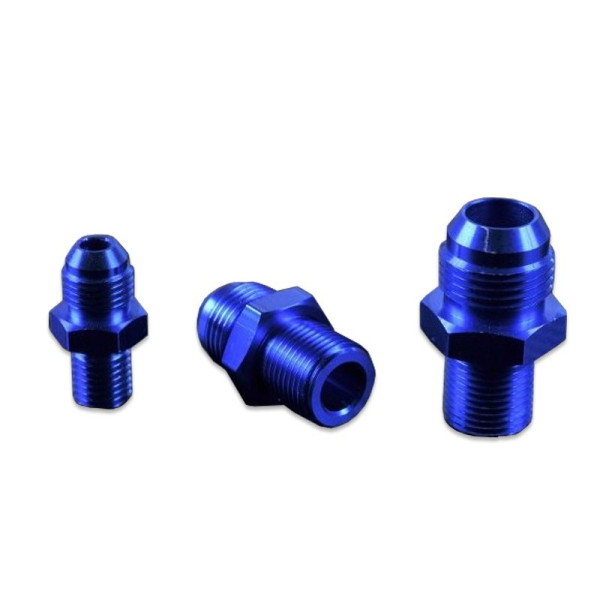 Blue AN4 JIC Flare to M16x1.5 Hose Fitting Adapter