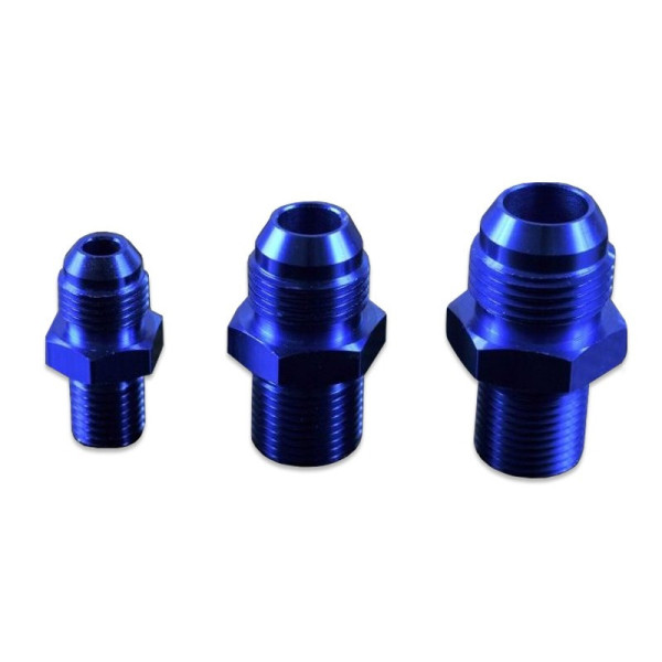 Blue AN4 JIC Flare to M16x1.5 Hose Fitting Adapter