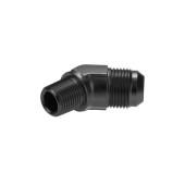 AN6 JIC Flare to 1/2 NPT 45' Straight Hose Fitting Adapter Black