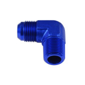 AN6 1/2 NPT 90° Male-Male Coupler Hose Fitting Blue