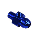 AN6 AN -6 to 3/8 NPT Inline 1/8 NPT Fuel Oil Adapter Blue