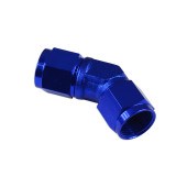 AN6 45° Female-Female Coupler Hose Fitting Blue