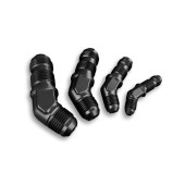 AN6 JIC Bulkhead 45° Male Fuel Hose Fitting Black