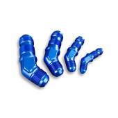 AN6 JIC Bulkhead 45° Male Fuel Hose Fitting Blue