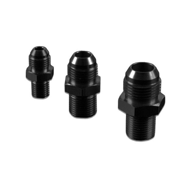 AN6 JIC Flare to M22x1.5 Straight Hose Adapter Black