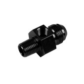 AN8 to 1/4 NPT Inline 1/8 NPT Fuel Oil Adapter Black