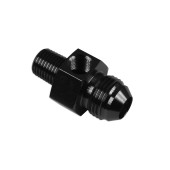 AN8 AN -8 to 3/8 NPT Inline 1/8 NPT Fuel Oil Adapter Black