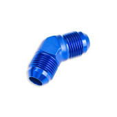 Blue AN8 45° Male-Male Coupler Hose Fitting