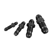 Black AN8 JIC Bulkhead Straight Male Hose Fitting