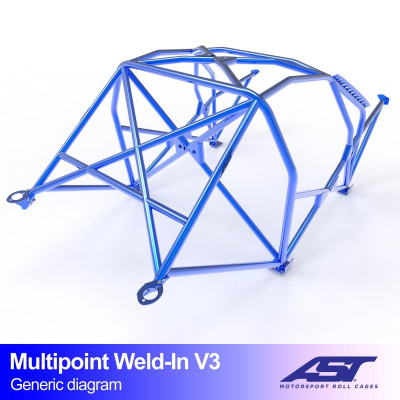 AST Multipoint Weld-In Roll Cage V3 – Volvo 945 5-door Wagon