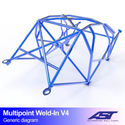AST Multipoint Weld-In Roll Cage V4 – Volvo 945 5-door Wagon