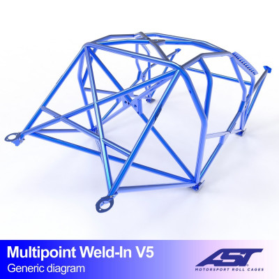 AST Multipoint Weld-In Roll Cage V5 – Volvo 945 5-door Wagon