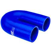 180-Degree 54mm Blue Silicone Elbow
