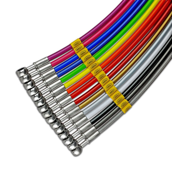 2002 Touring Carbon Transparent HEL Performance Braided Brake Lines Hoses