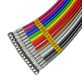 2002 Touring Orange HEL Performance Braided Brake Lines Hoses