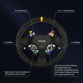 Leather Steering Wheel Carbon Hub SIMSONN Simulator Simracing
