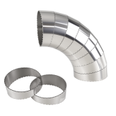 Stainless Steel 11.25 Degree Pie Cut Elbow 63mm