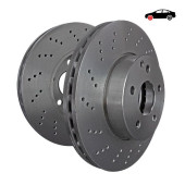 D1648D Premium Brake Discs Rotors for Abarth Grande Punto Fiat Grande Punto Abarth