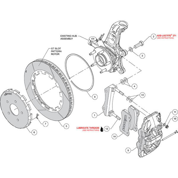 Wilwood Front Big Brake Kit AERO6 Anodized 355x32mm 140-14557
