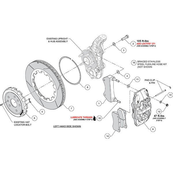 Wilwood Front Big Brake Kit AERO6 Anodized 381x32mm 140-18191