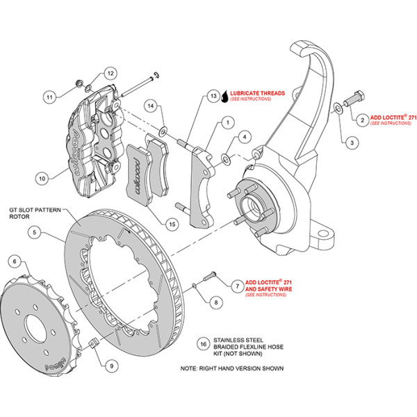 Wilwood Front Big Brake Kit AERO6 Anodized 355x32mm 140-14820