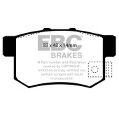 EBC Greenstuff Brake Pads DP2781/2 for Honda Accord CM1, CM2, CN2, Civic 6th Gen MB3, MB4, Element, Legend KA7, KA8, KA9, Odyssey, Shuttle, Stepwagon, Stream, Acura CL, RDX, RL, TL, TL Type S, Legend