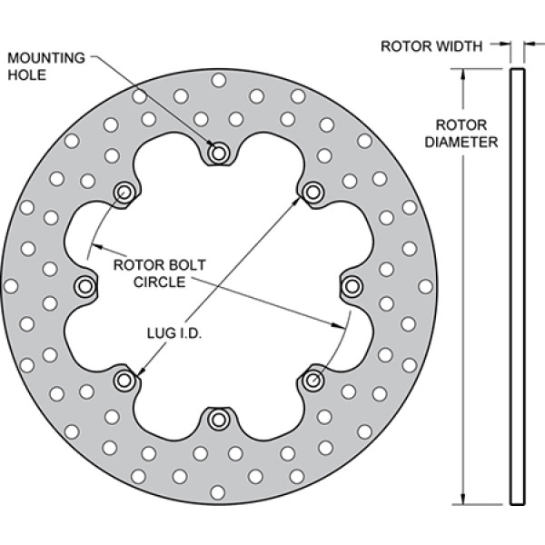 Drilled Steel Rotor 160-1601