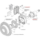 Forged Dynapro Low-Profile Rear Parking Brake Kit with Drilled and Slotted Rotors, Red