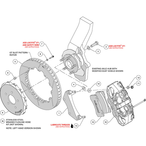 Wilwood Front Big Brake Kit AERO6 Anodized 355x32mm 140-14816