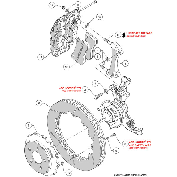 Wilwood Front Big Brake Kit AERO6 Anodized 381x32mm 140-14290