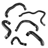 Silicone Radiator Coolant Hose Kit for BMW 85-87 320i 323i 325i M20B20 M20B23 M20B25 - Black