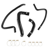 Black Silicone Radiator Coolant Hose Kit for Jeep Wrangler TJ 4.0L L4 1997-2001