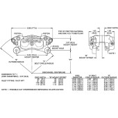 Forged Dynalite Internal Universal Lug Mount Caliper 4 Pistons Red 120-14932