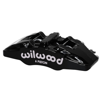 Forged Dynapro 6A Lug Mount Caliper Right 6 Pistons Black 120-13430