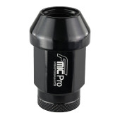 Forged Aluminum wheel nut FMIC.Pro M12x1.25 Black 1 pc. conical 7075-T6